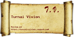 Turnai Vivien névjegykártya